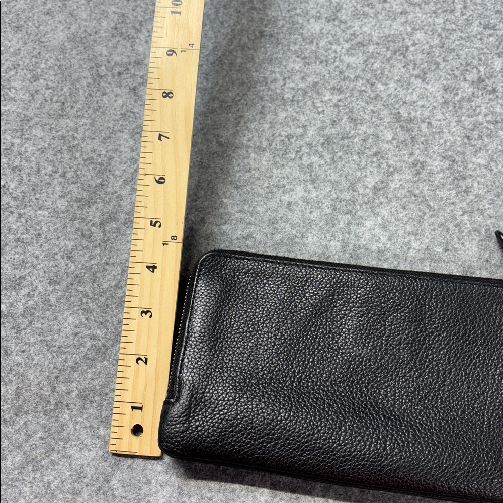 Coach Black Pebbled Leather Lacquer Rivets Double
Zip Pebble Leather wristlet - Picture 6 of 14